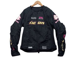 ICON Team Merc 3 Padded Motorcycle Jacket 2XL 40" Chest Women's Bike Pink